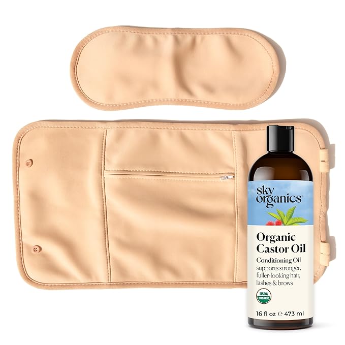 An image of Sky Organics Organic Castor Oil pack.